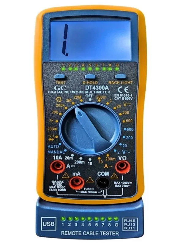 Multímetro Digital com Teste Cabo De Rede DT4300A