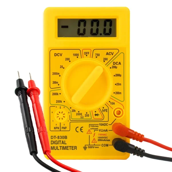 Multímetro Digital DT-830B Amarelo